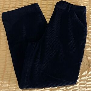 EUC Black CARGO CORDUROY PANTS with KNIT ACCENTS, RARE FIND!!